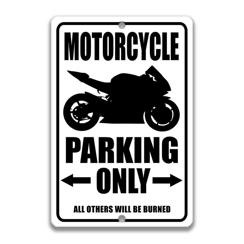 Motorcycle Parking Sign, Motorcycle Sign, Gift for Biker, Motorcyclist, Motorcycle Decor, Motorcycle Racing, Motorcycling, Garage S-PRK010