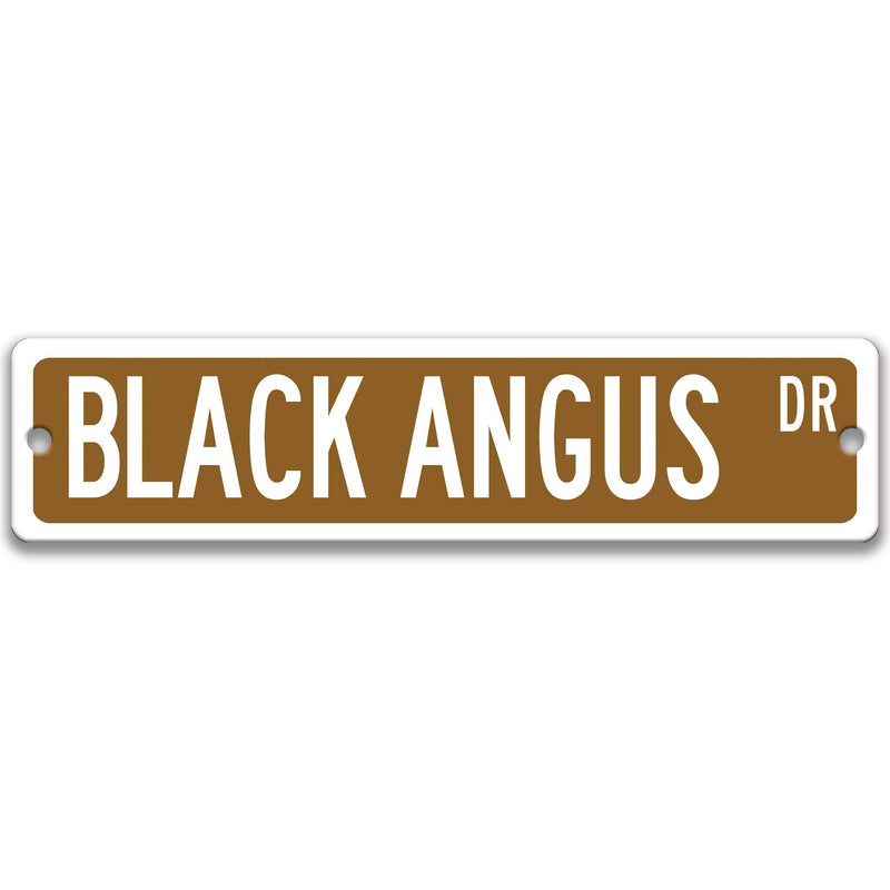 Black Angus Sign, Cow Sign Cattle Sign Farm Sign Cow Gift Cow Lover Gift Black Cow Custom Sign Show Livestock Owner Gift Metal Sign Z-PIS173