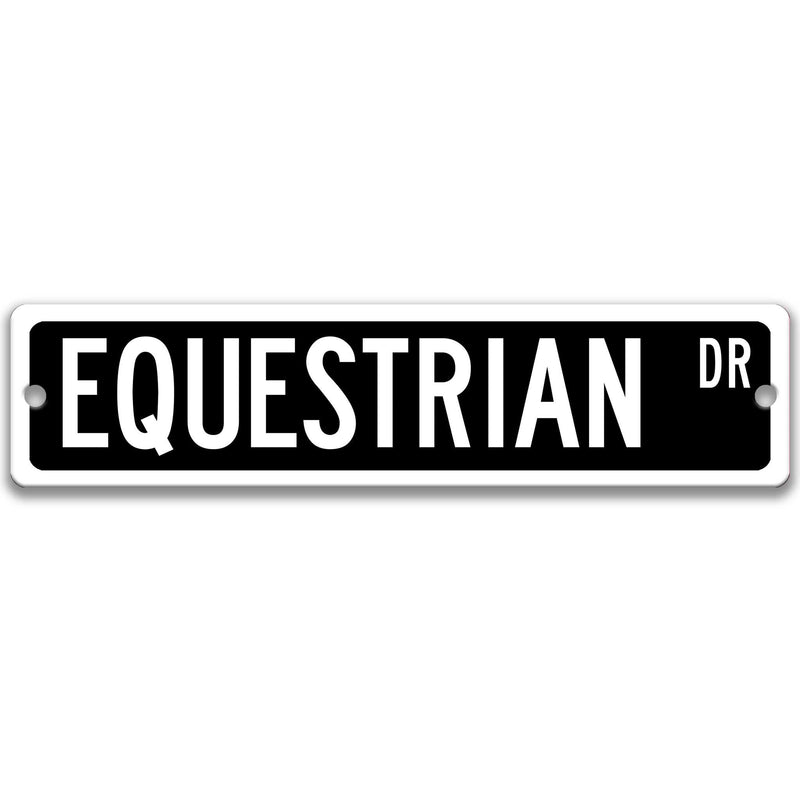Equestrian Sign, Horse Barn Decor Horseback Rider Gift Equestrian Lover Gift Custom Horse Sign Horse Owner Gift Metal Sign Z-PIS190