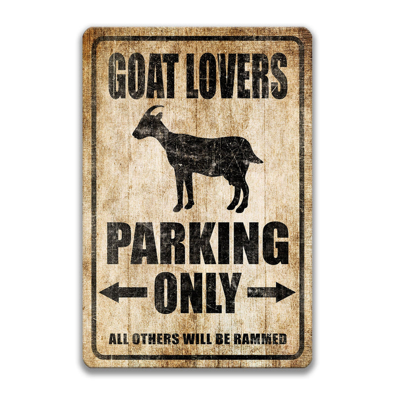 Goat Lovers Parking Sign, Funny Goat Gift, Farm Animal Decor, Goat Lovers Sign, Goat Art, Livestock Fair Parking Sign, 4H Homestead S-PRK023