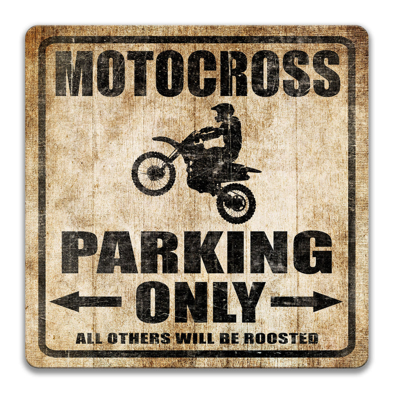 Motocross Parking Only Sign, Motocross Sign, Dirt Bike Sign, Motorcycle Racing, Motocross Decor, Racing Sign, Supercross Decor S-PRK003