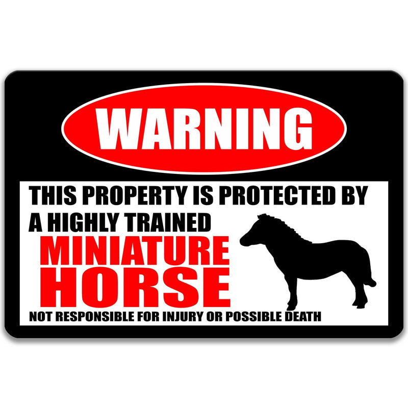 Miniature Horse Sign Mini Horse Warning Sign Horse Barn Sign Farm Sign Miniature Horse Decor Equestrian Gift Funny Pet Sign Z-PIS240