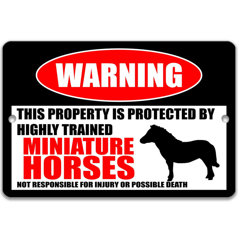 Miniature Horses Sign Mini Horses Warning Sign Horse Barn Sign Farm Sign Miniature Horses Decor Equestrian Gift Funny Pet Sign Z-PIS241