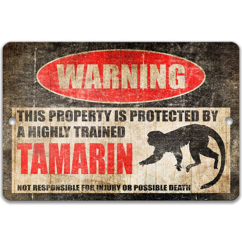 Tamarin Warning Sign Monkey Sign Tamarin Decor Exotic Animal Sign Decor Money Gift Ape Sign Pet Sign Z-PIS279