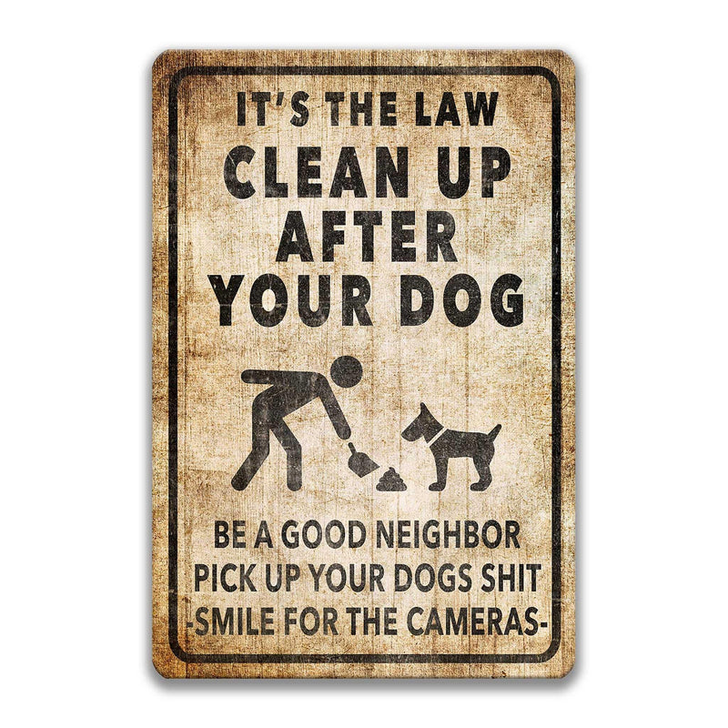 Clean Up After Your Dog Sign Funny Dog Sign Dog Decor Dog Lover Gift Yard Sign Dog Decor Dog Gift Dog Lover Dog Lady Gift Dogs Poop Z-PIS295
