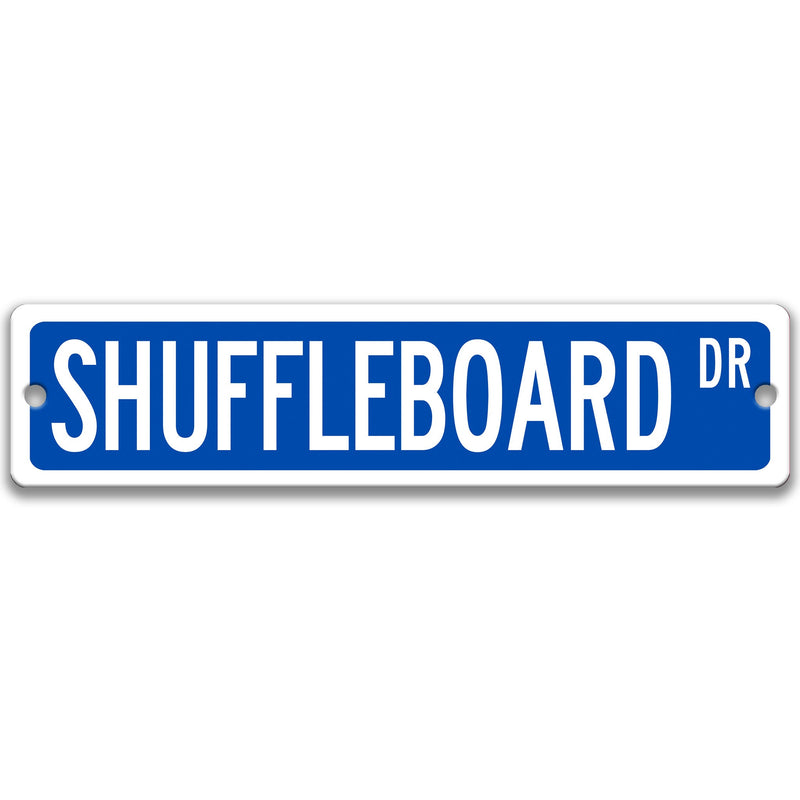 Shuffleboard Sign, Shuffleboard Game, Game Sign, Game Room Sign, Man Cave Sign, Custom Street Sign, Metal Sign Lawn Game Party Game S-SSS031