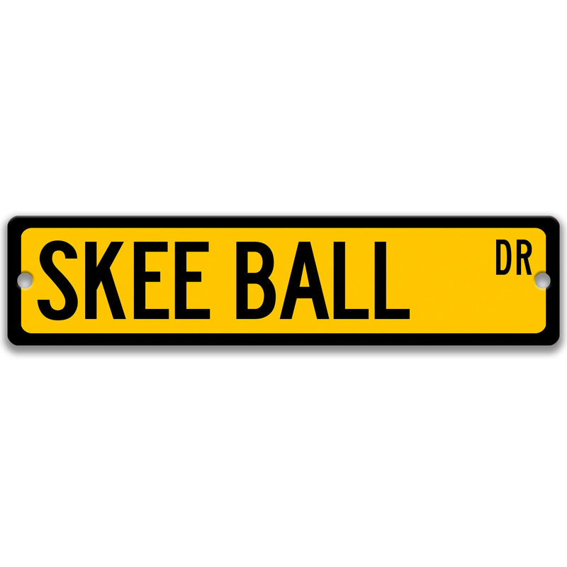 Skee Ball Sign, Skee Ball Game, Game Sign, Game Room Sign, Man Cave Sign, Custom Street Sign, Metal Sign, Arcade Sign Wall Decor S-SSS032