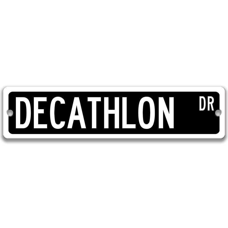 Decathlon Sign, Track and Field Gift, Track and Field Wall Decor, Track Team Sign, High School Sports, Bedroom Decor Athletes S-SSS042