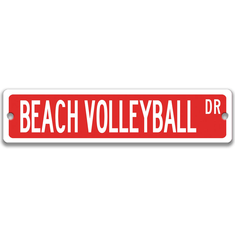 Beach Volleyball Sign, Beach Volleyball Street Sign, Volleyball Player Gift Beach Volleyball Fan Gift Volleyball Decor Wall Decor S-SSS057