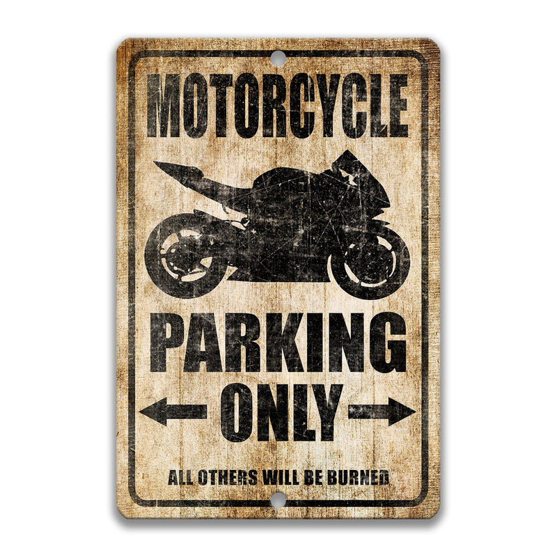 Motorcycle Parking Sign, Motorcycle Sign, Gift for Biker, Motorcyclist, Motorcycle Decor, Motorcycle Racing, Motorcycling, Garage S-PRK010