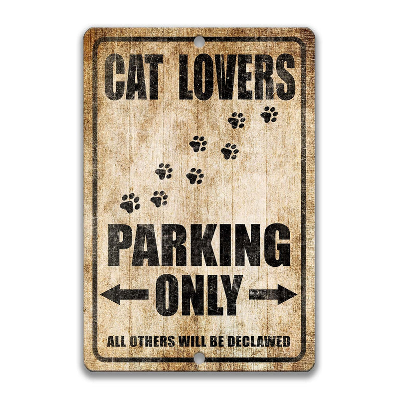 Cat Lovers Parking Sign, Funny Cat Gift, Family Cat Decor, Cat Lovers Sign, Cat Art, Family Pet Parking Sign, Barn Cat Parking Paw S-PRK028