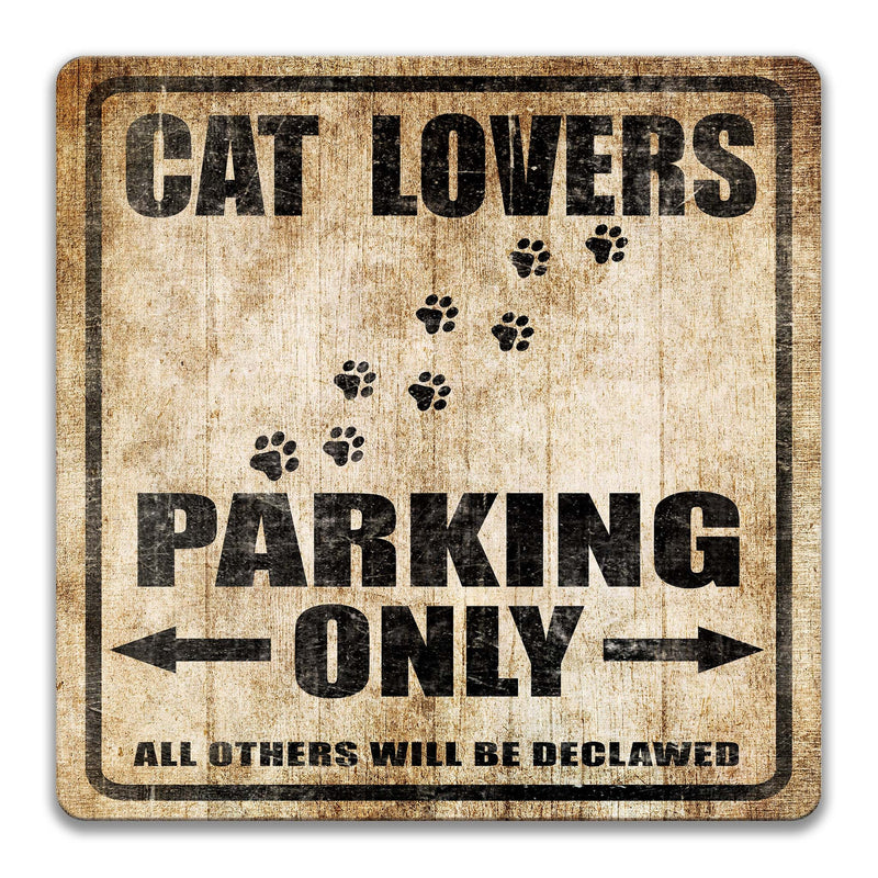 Cat Lovers Parking Sign, Funny Cat Gift, Family Cat Decor, Cat Lovers Sign, Cat Art, Family Pet Parking Sign, Barn Cat Parking Paw S-PRK028