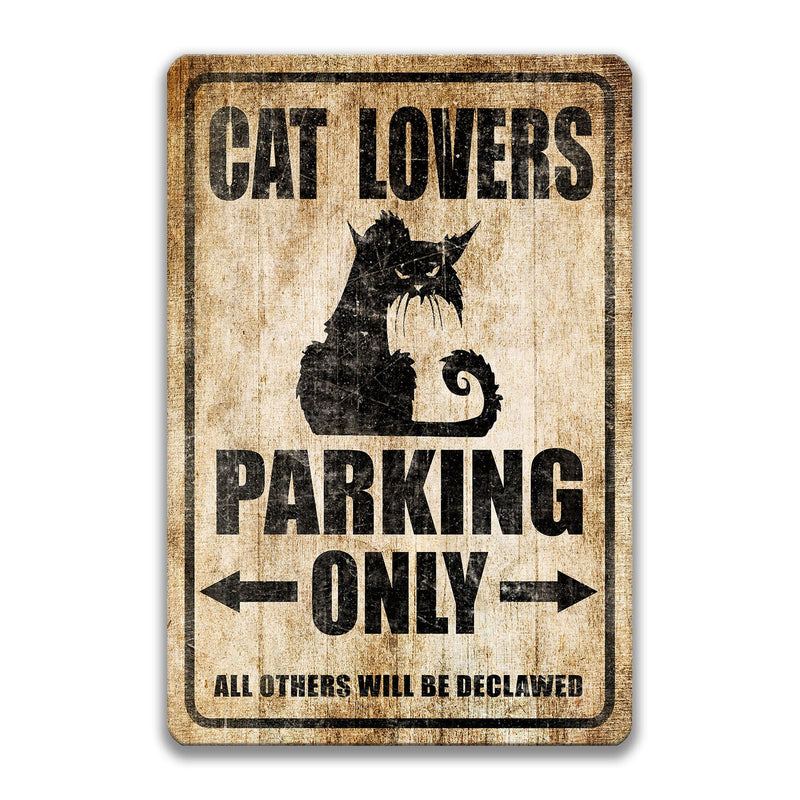 Cat Lovers Parking Sign, Funny Cat Gift, Family Cat Decor, Feline Sign, Cat Art, Family Pet Parking Sign Barn Cat Sign Veterinarian S-PRK029