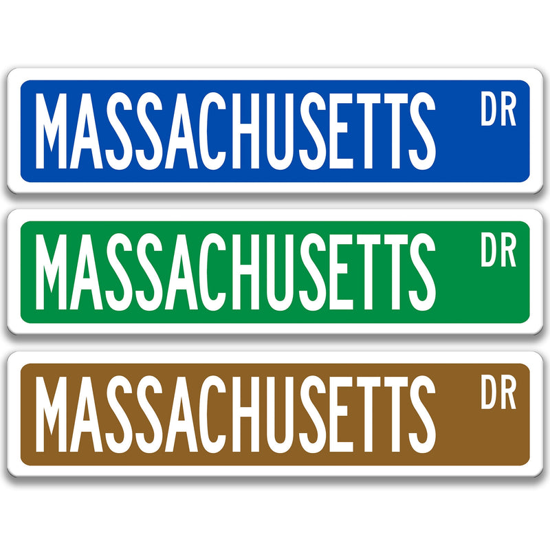 Massachusetts Sign, Massachusetts Lakes, MassachusettsVisitor Gift, Custom Street Sign, Massachusetts Decor, Massachusetts Gift L-SSL008