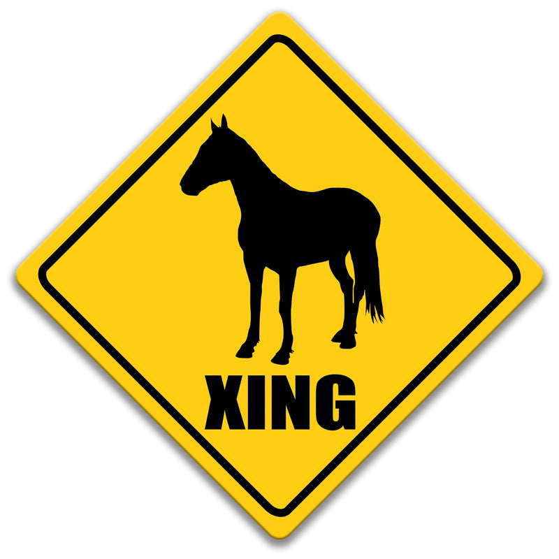 Horse Sign, Barn Sign, Horse Warning Sign Horse Decor Funny Metal Barn Sign Stable Sign Beware of Horse Lodge Decor Pet Sign 8-XNG011
