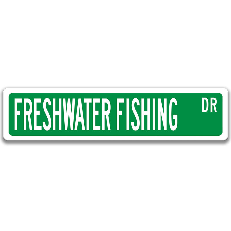 Freshwater Fishing Sign, Gift for Fisherman, Fisherman Decor, Outdoor Sign, Bar Sign, Man Cave Sign, Lake Fishing, Freshwater Fish S-SSS066