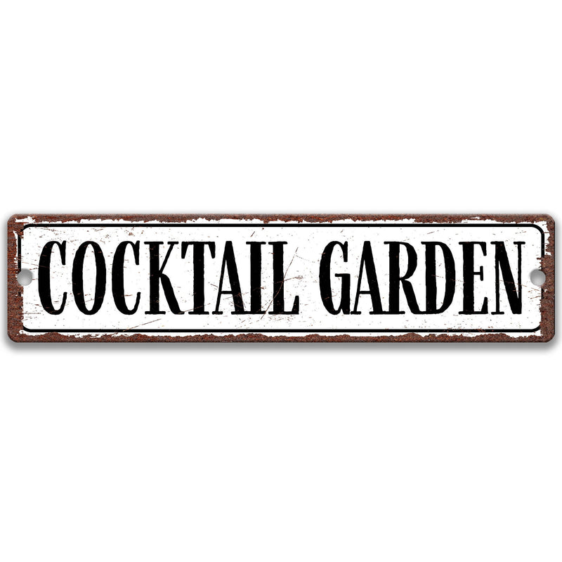 Cocktail Garden Sign, Container Garden Ideas, Herb Garden Sign, Backyard Garden Decor, Pool Bar Sign, Wedding Reception Sign G-SUM007