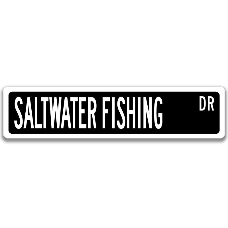 Saltwater Fishing Sign, Gift for Fisherman, Saltwater Fishing Decor, Outdoor Sign, Bar Sign, Man Cave Sign, Deep Sea Fishing Sign S-SSS067
