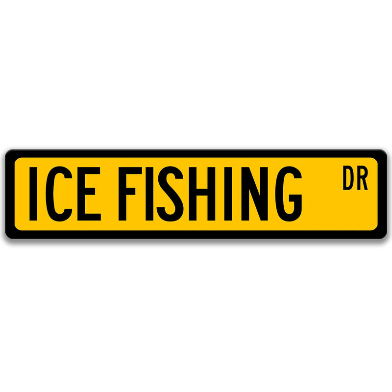 Ice Fishing Sign, Gift for Ice Fisherman, Fisherman Decor, Outdoor Sign, Winter Fishing, Lake Fishing, Wilderness,  S-SSS068