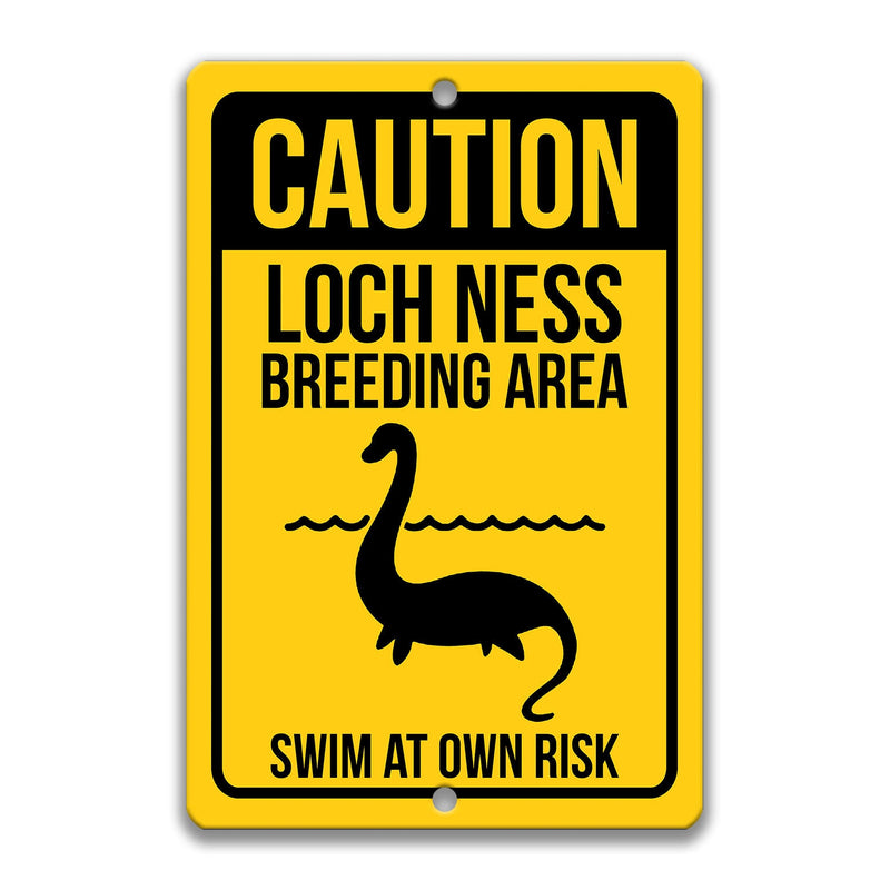 Loch Ness Sign, Cryptid decor Gift, Breeding Area Sign, Loch Ness Area, Sea Serpent, Mythical Creature, Folklore Outdoor Decor 8-ANM024