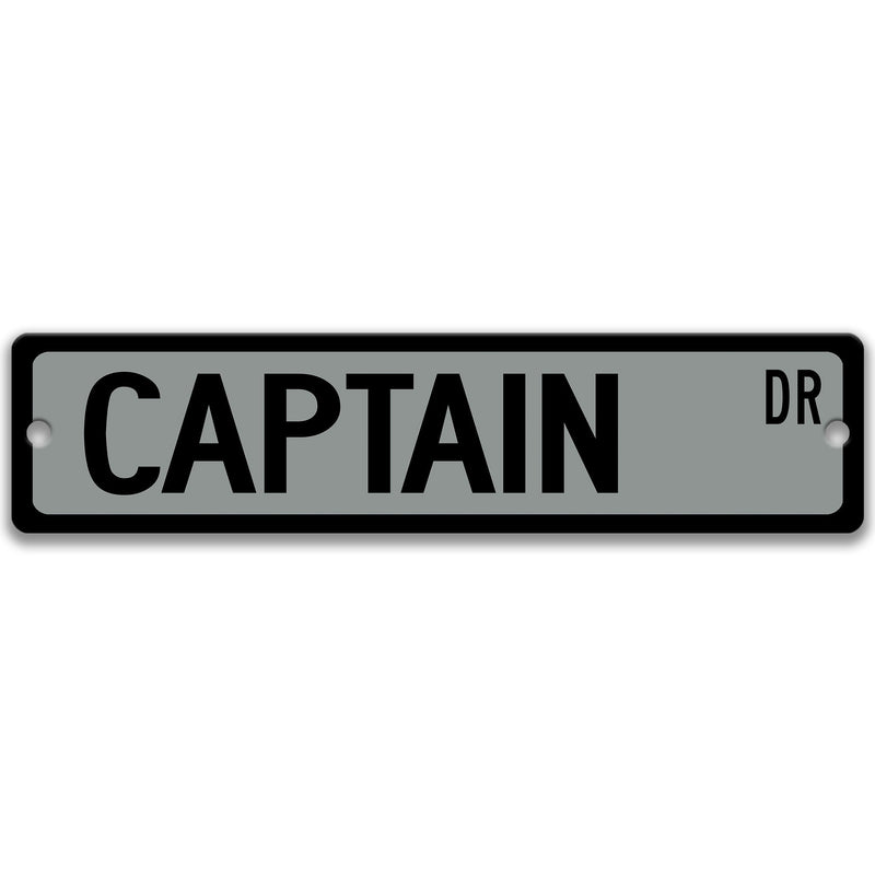 Captain Sign, Boat Captain Sign, Pontoon Captain, Boating Accessories, Ship Captain, Sailing Gift, Lake Life Gift Metal Street Sign S-SSS075
