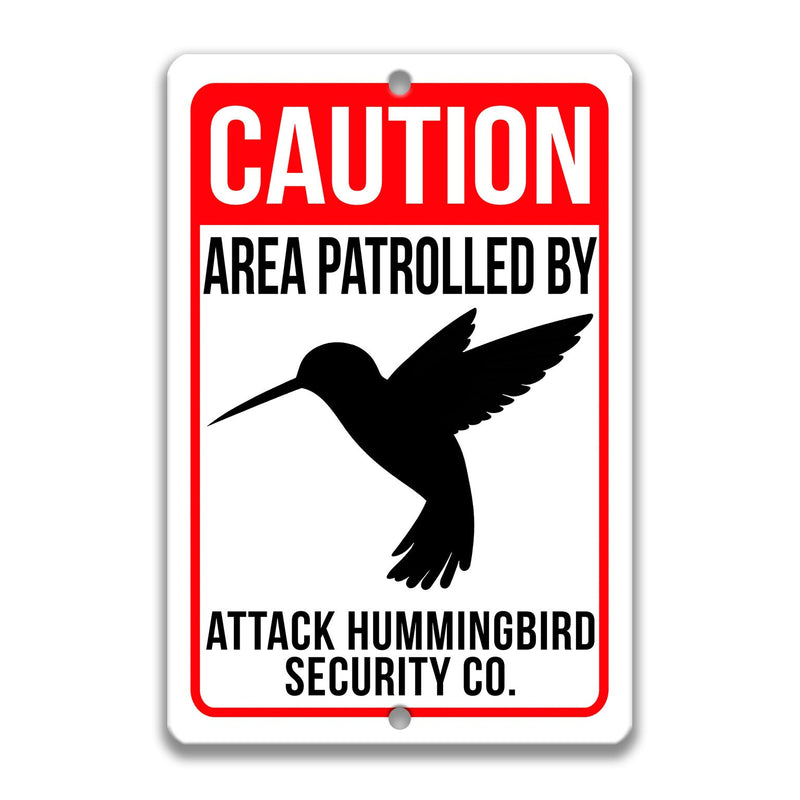 Hummingbird Sign, Funny Rusty Metal Sign, Vintage Hummingbird Sign, Hummingbird Warning Sign, Garden Sign, Hummingbird Lover Gift 8-ANM074