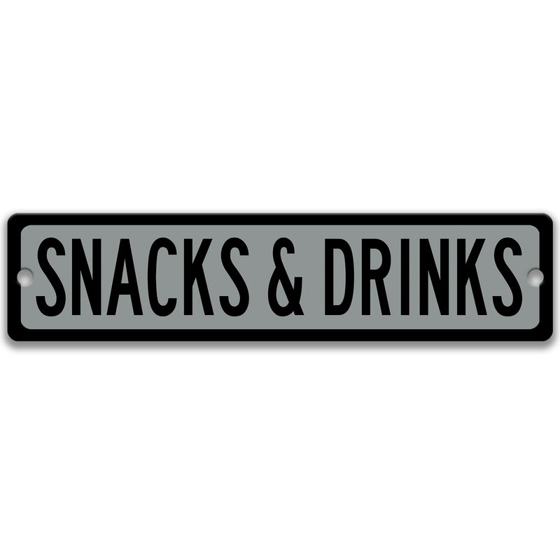 Snacks and Drinks, Bites, Morsels, Candy, Sugary Eats, Refreshments Sign, Booze, Brew, Beverages, Soda S-SSS081