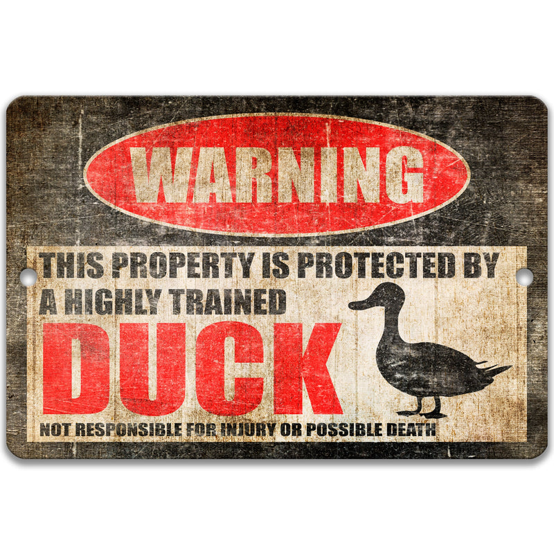 Funny Duck Sign, Duck Warning Sign, Duck Coop Sign, Duck Decor, Barn Sign, Duck Gift, Duck Lover, Farm Decor, Homestead Sign 8-HIG053