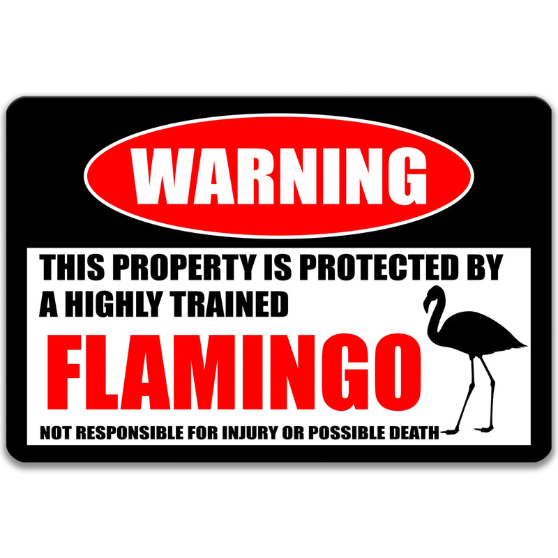 Flamingo Metal Sign, Flamingo Warning, Campsite Welcome Sign, Flamingo Decor, Flamingo, Flamingo Humor, Outdoor Yard 8-HIG081