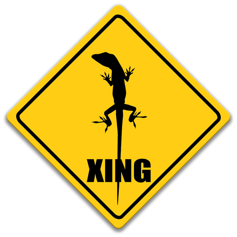 Anole Crossing sign, Anole xing Sign, Anole Decor, Anole Sign, American chameleon, Anole Lizard, Sign for Cabin, Outdoor Sign 8-XNG095