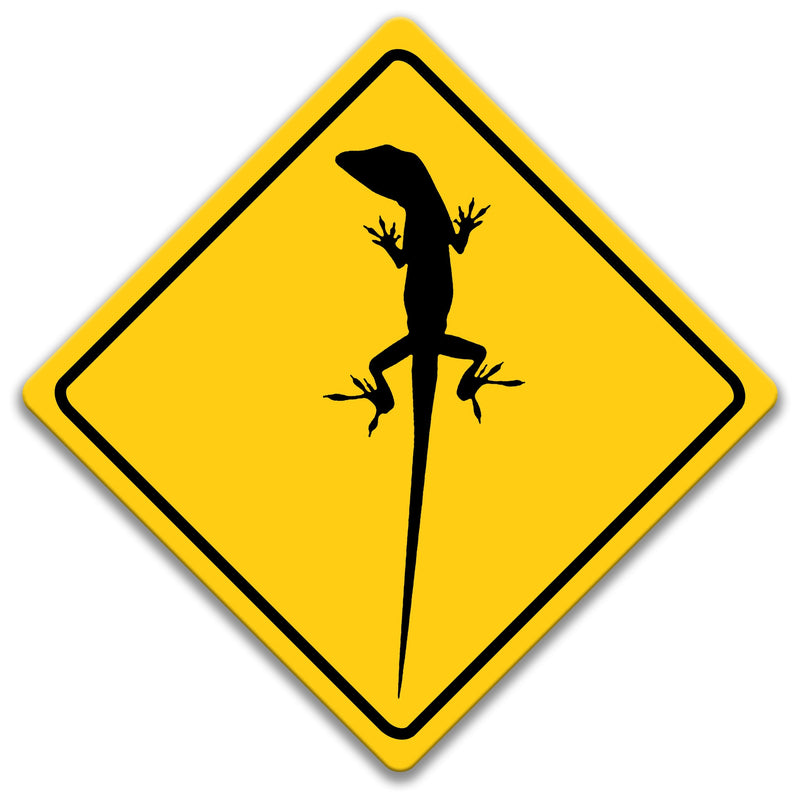Anole Crossing sign, Anole xing Sign, Anole Decor, Anole Sign, American chameleon, Anole Lizard, Sign for Cabin, Outdoor Sign 8-XNG096