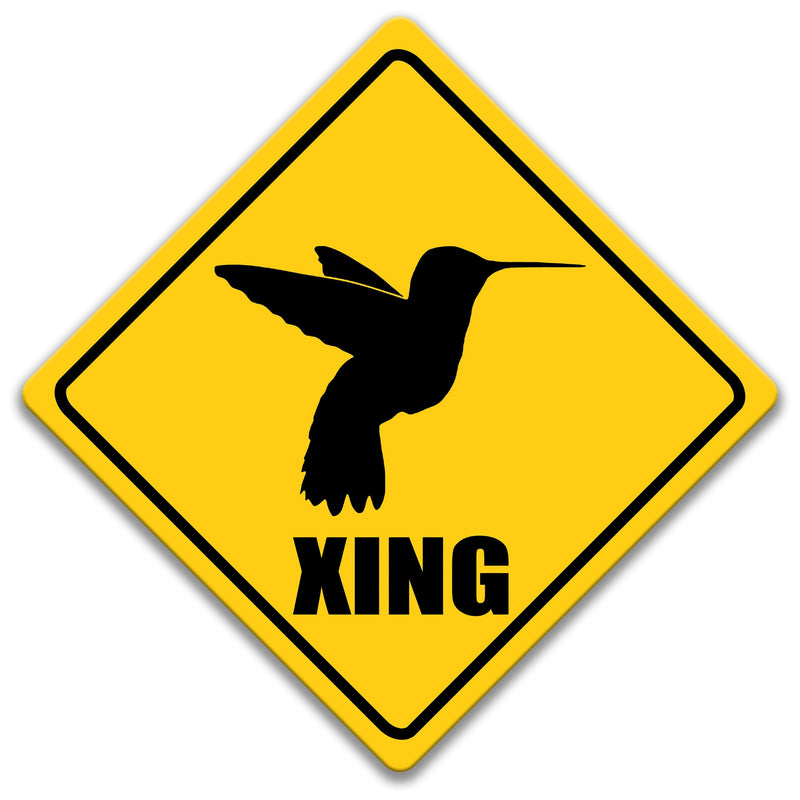 Hummingbird Crossing, Hummingbird xing, Hummingbird Decor, Hummingbird Sign, Hummingbird Gift, Cabin Wildlife Sign, Wildlife Sign 8-XNG083
