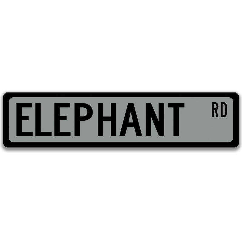 Elephant Sign, Elephant Decor, Elephant Gift, Elephant Lover Gift, Custom Elephant Owner Gift, Metal Elephant Sign 8-SSA010