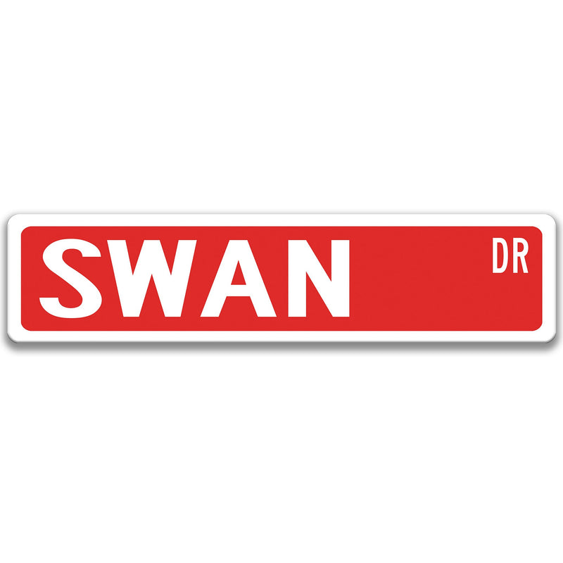 Swan Sign, Swan Decor, Swan Gift, Swan Lover Gift, Custom Swan Owner Gift, Metal Swan Sign 8-SSA007