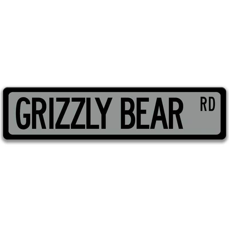 Grizzly Bear Sign, Grizzly Bear Decor, Grizzly Bear Gift, Grizzly Bear Lover, Custom Grizzly Bear Gift, Metal Grizzly Bear Sign 8-SSA016
